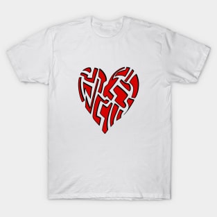 Fragmented Red Heart T-Shirt